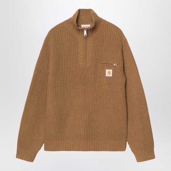 26FW 칼하트 WIP 디트로이트 하프 집 스웨터 I035398PL Brown
