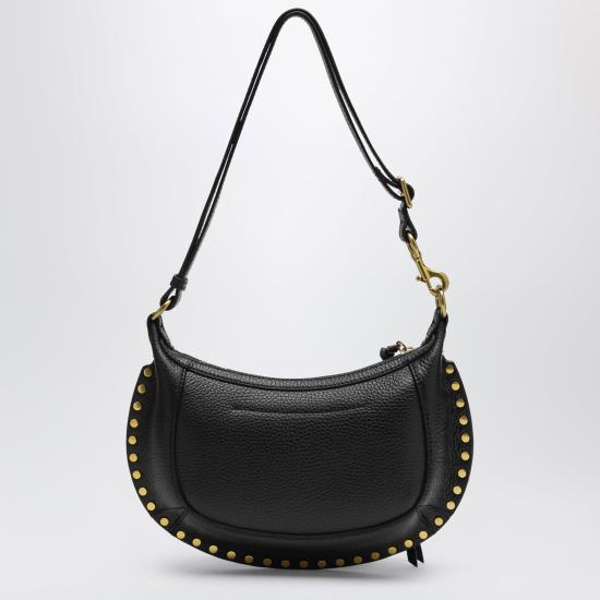 26FW 이자벨마랑 오스칸 문 풀 그레인 레더 스터드 바게트 숄더백 PP0003FAD1C04M Black - ISABEL MARANT