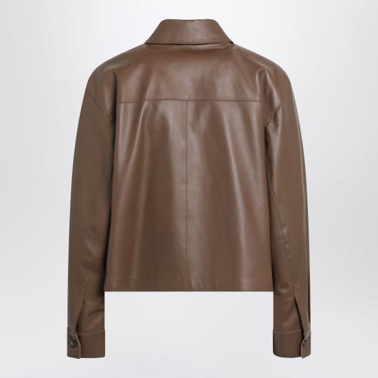 26FW 위켄드막스마라 피오브라 레더 자켓 WKDPIOVRALE Brown - WEEKEND MAX MARA