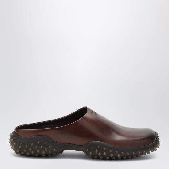 26FW 미우미우 로고 레더 뮬 5R802EA0455OD Brown