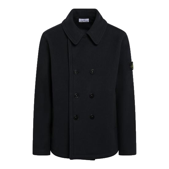 26FW 스톤 아일랜드 헤비 멜톤 피코트 S154100040S0453 Blue