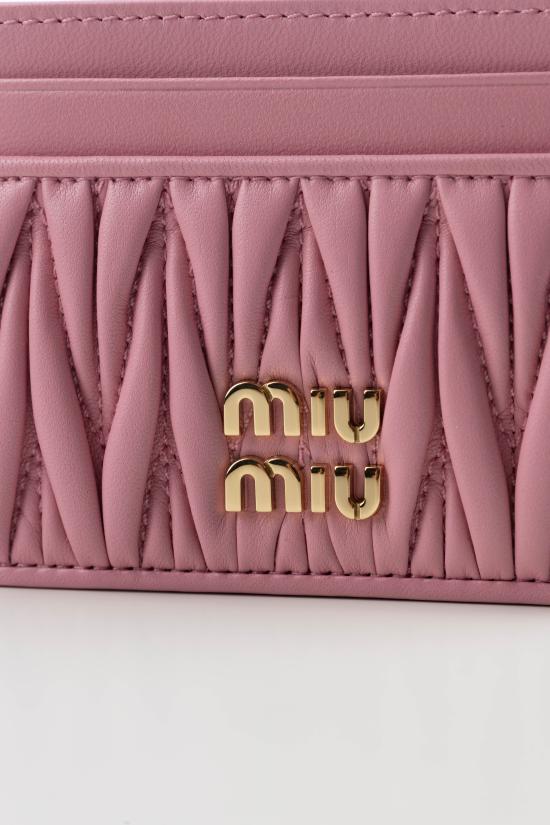 26FW 미우미우 마테라쎄 카드 나파레더 카드홀더 5MC076AFPP F0028 Rosa - MIU MIU
