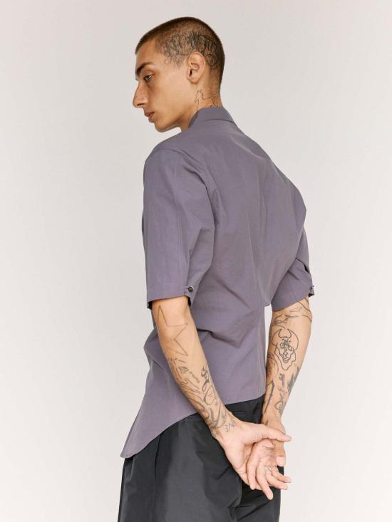  질샌더 셔츠 질 샌더 크리스피 워시드 코튼 테크니컬 반팔  타맥 - JIL SANDER