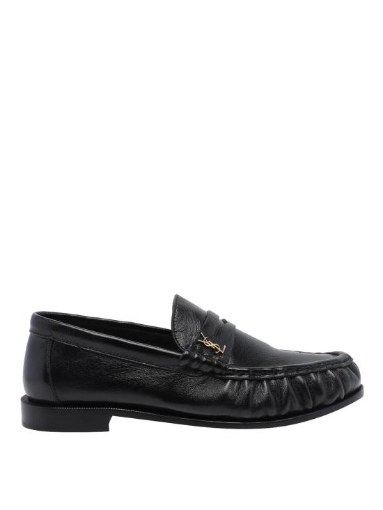 26FW 생로랑 소프트 샤이니 레더 로퍼 818908AA00K1000 BLACK