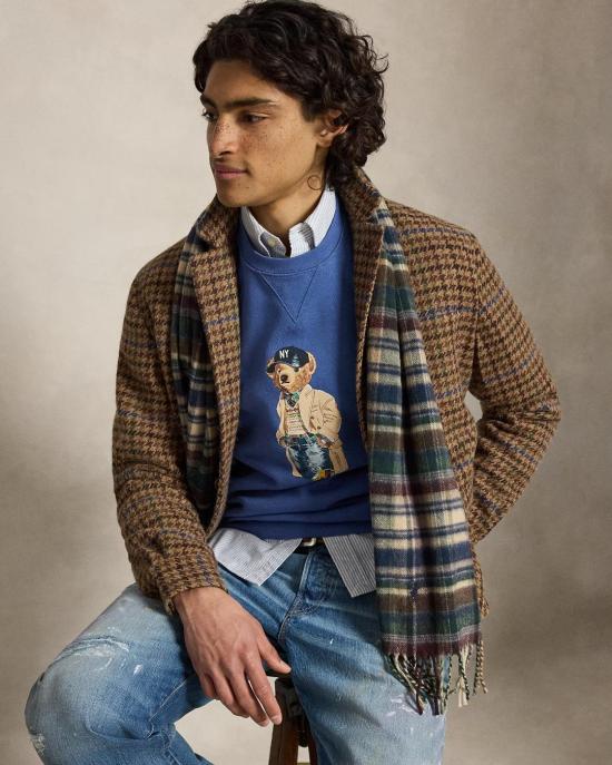  폴로 랄프로렌 긴팔 티셔츠 710B27073001 BASTILLE BLUE HRTG BR - POLO RALPH LAUREN