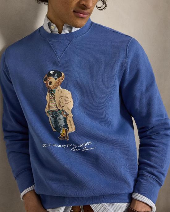  폴로 랄프로렌 긴팔 티셔츠 710B27073001 BASTILLE BLUE HRTG BR - POLO RALPH LAUREN