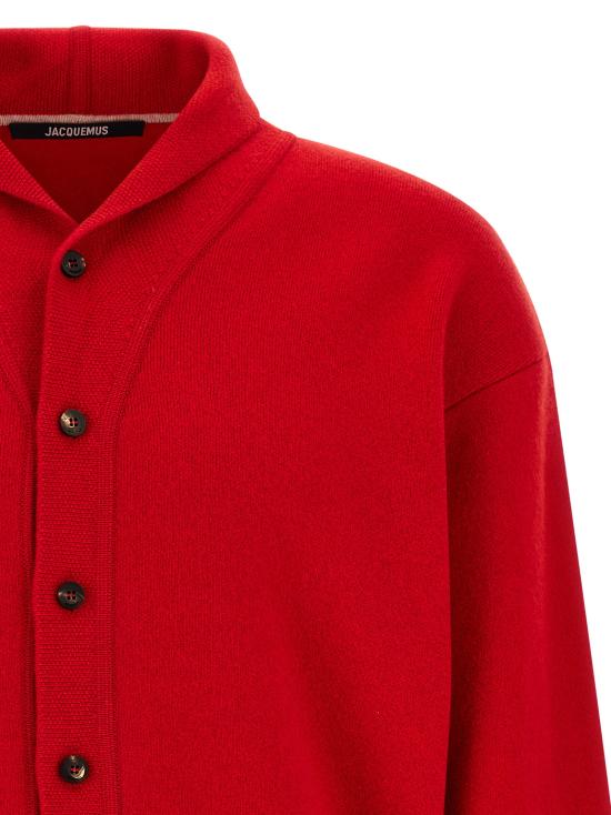 26FW 자크뮈스 가디건 26HCDM00586AK00276470 Red - JACQUEMUS