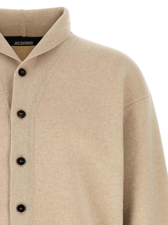 26FW 자크뮈스 가디건 26HCDM00586AK00276130 Beige - JACQUEMUS