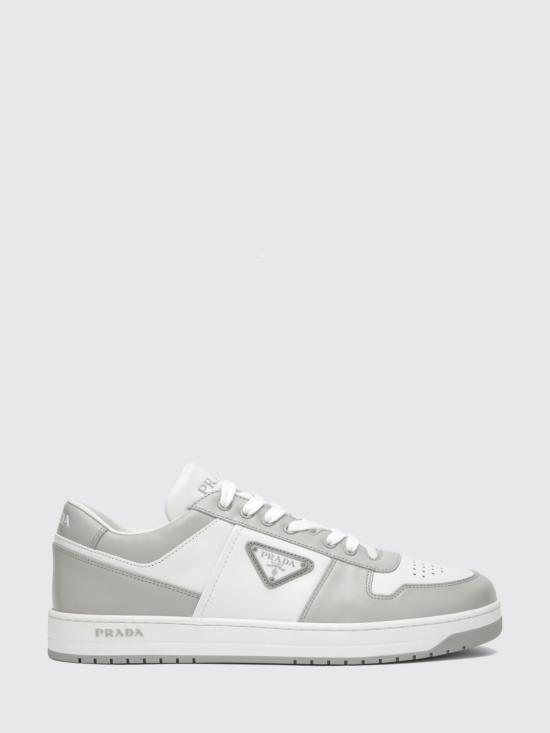 26FW 프라다 다운타운 레더 스니커즈 2EE364D0033LKG F0W5V White