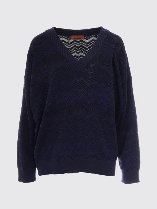26FW 미소니 스웨터 DC26WN01BK01JZ S72R9 Navy - MISSONI