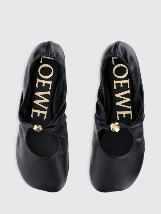 26FW 로에베 나파 램스킨 페블 소프트 발레리나 L815466X46 1100 Black - LOEWE