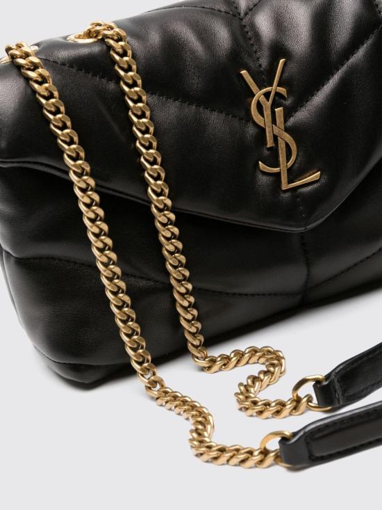 26FW 생로랑 토이 푸퍼 램스킨 숄더백 7593371EL07 1000 Black - SAINT LAURENT