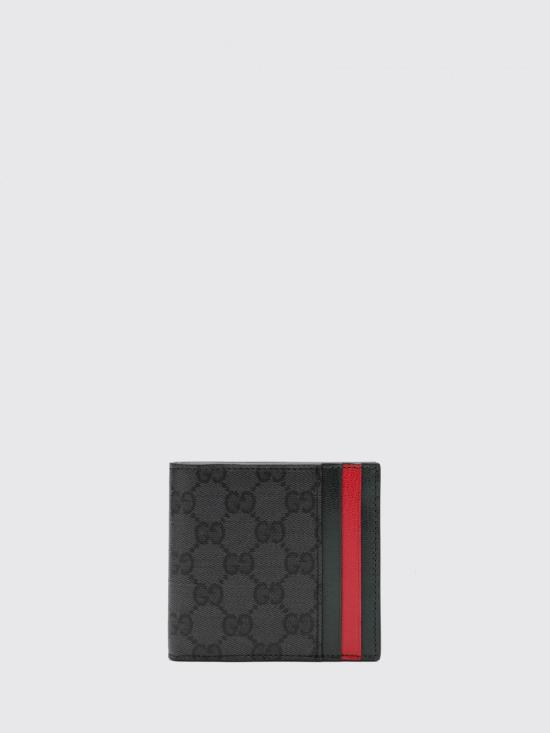 26FW 구찌 GG 캔버스 웹 카드 슬롯 반지갑 A00716FAGI8 1081 Black
