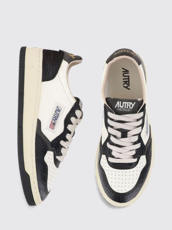 26FW 오트리 메달리스트 로우 레더 스니커즈 AULW CZ05 Black - AUTRY
