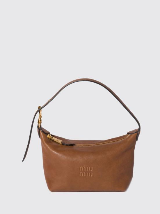 26FW 미우미우 스피릿 나파 레더 파우치 5NE841AEFX F0316 Brown