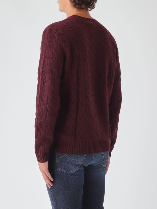 26FW 폴로 랄프로렌 케이블 니트 스웨터 710876762 011 Burgundy - POLO RALPH LAUREN