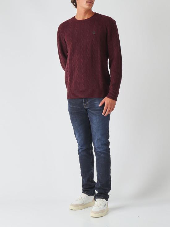 26FW 폴로 랄프로렌 케이블 니트 스웨터 710876762 011 Burgundy - POLO RALPH LAUREN