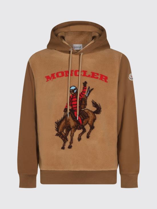 26FW 몽클레어 홀스 자카드 테디 후디 L20918G0007189B00 246 Brown