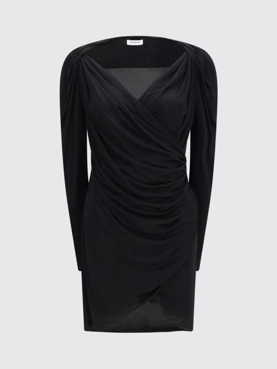 26FW 발망 롱 원피스 DR0000000093 0PA Black - BALMAIN