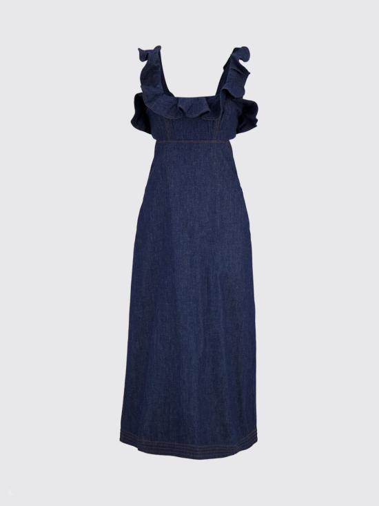 26FW 짐머만 롱 원피스 7194DSS261 INK Blue - ZIMMERMANN