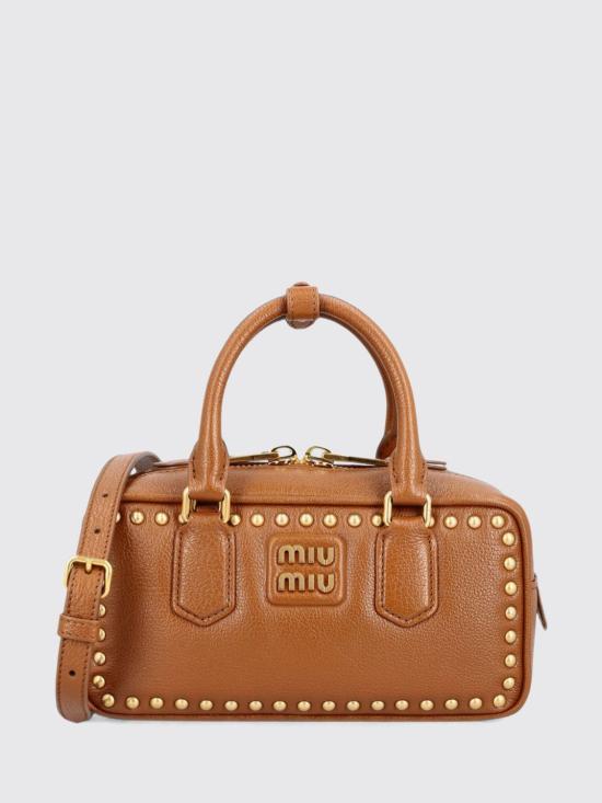 26FW 미우미우 아르카디 로고 토트백 5BB1422ZSQ F0134 Brown