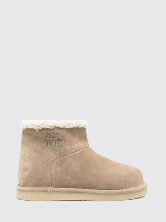26FW 미우미우 스웨이드 앵클 부츠 5T515EZ0G F0F24 Beige