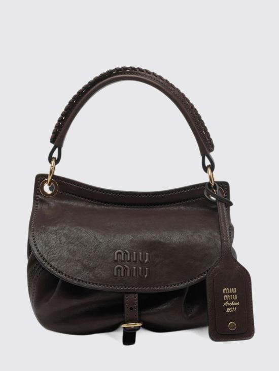 26FW 미우미우 랑데부 나파 레더 백 5BC2212BBL F0NBL Brown