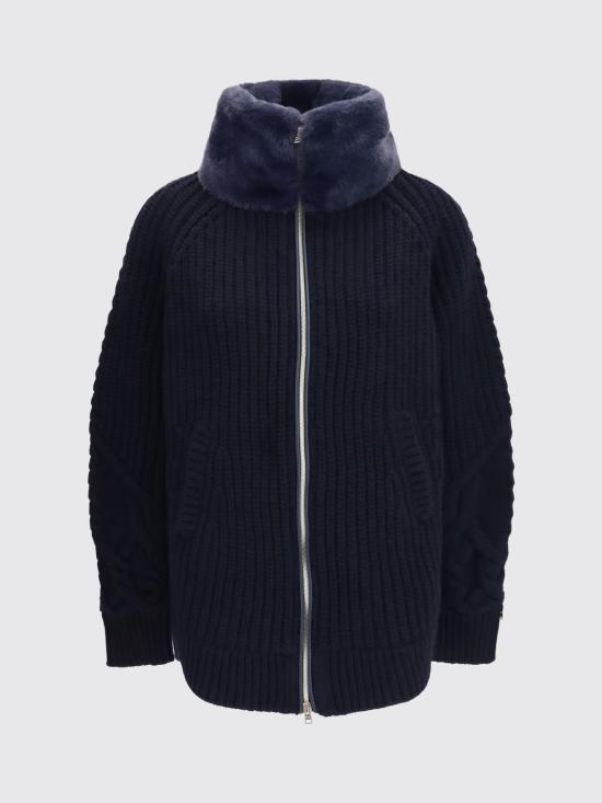 26FW 에르노 컬러 케이블 니트 가디건 MC000203D70016 9200 Navy - HERNO