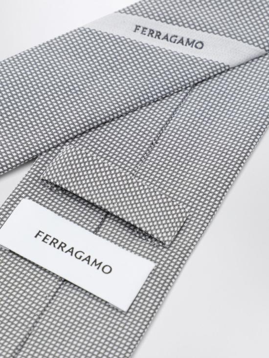 26FW 살바토레 페라가모 넥타이 771494 Grey - SALVATORE FERRAGAMO