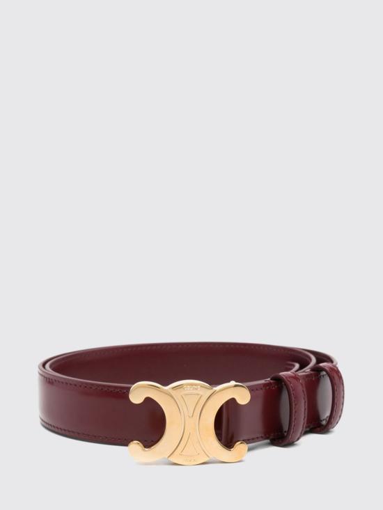 26FW 셀린느 트리옹프 버클 미디움 벨트 45AK93A01 28LB Burgundy