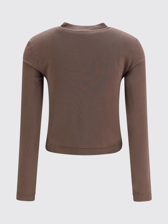 26FW 자크뮈스 그로그랭 로고 롱슬리브 티셔츠 TSW00155AJ00124 850 Brown - JACQUEMUS