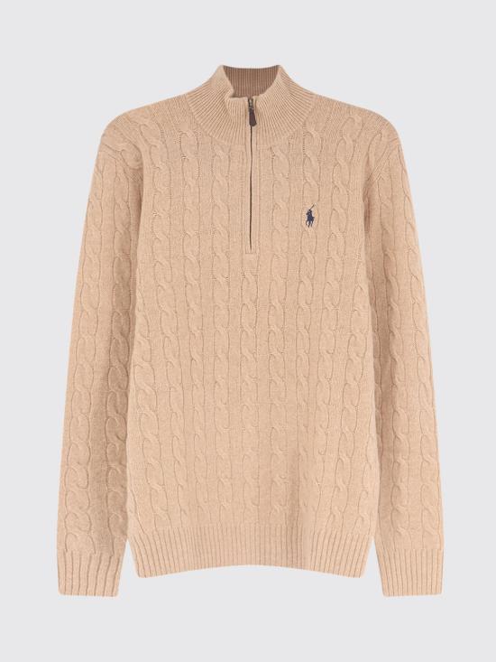 26FW 폴로 랄프로렌 포니 자수 케이블 니트 점퍼 710876766 006 Beige - POLO RALPH LAUREN