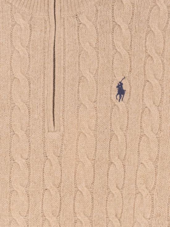 26FW 폴로 랄프로렌 포니 자수 케이블 니트 점퍼 710876766 006 Beige - POLO RALPH LAUREN