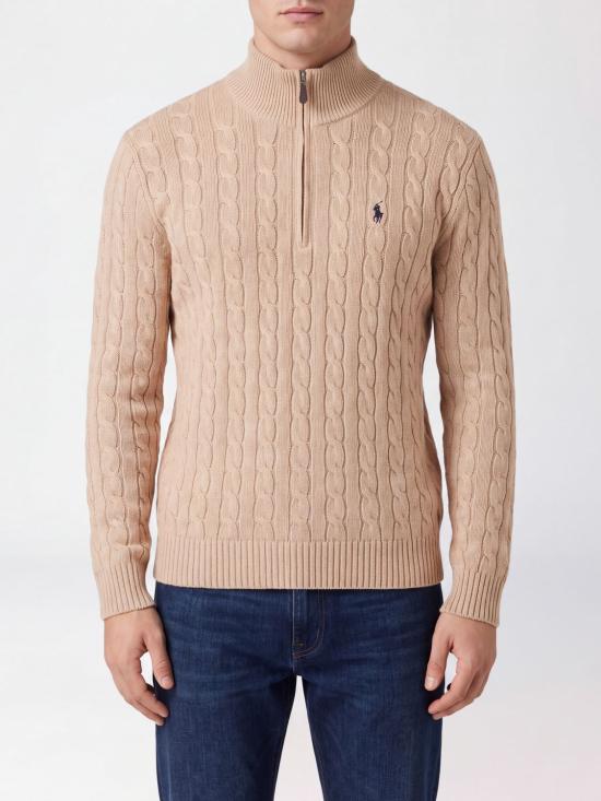 26FW 폴로 랄프로렌 포니 자수 케이블 니트 점퍼 710876766 006 Beige