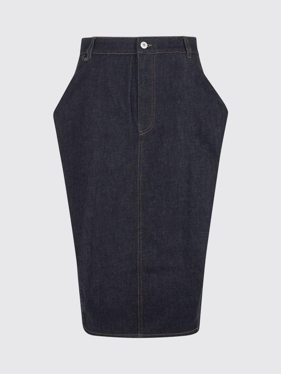 26FW 자크뮈스 데님 펜슬 스커트 SKW00701AD00041 390 Blue - JACQUEMUS