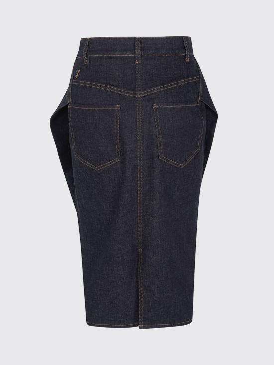 26FW 자크뮈스 데님 펜슬 스커트 SKW00701AD00041 390 Blue - JACQUEMUS