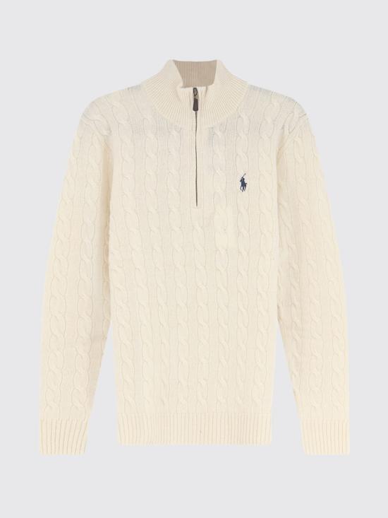 26FW 폴로 랄프로렌 포니 자수 케이블 니트 점퍼 710876766 001 Cream - POLO RALPH LAUREN