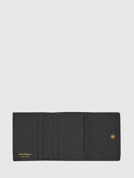 26FW 살바토레 페라가모 간치니 3폴드 반지갑 220862 779894 Black - SALVATORE FERRAGAMO
