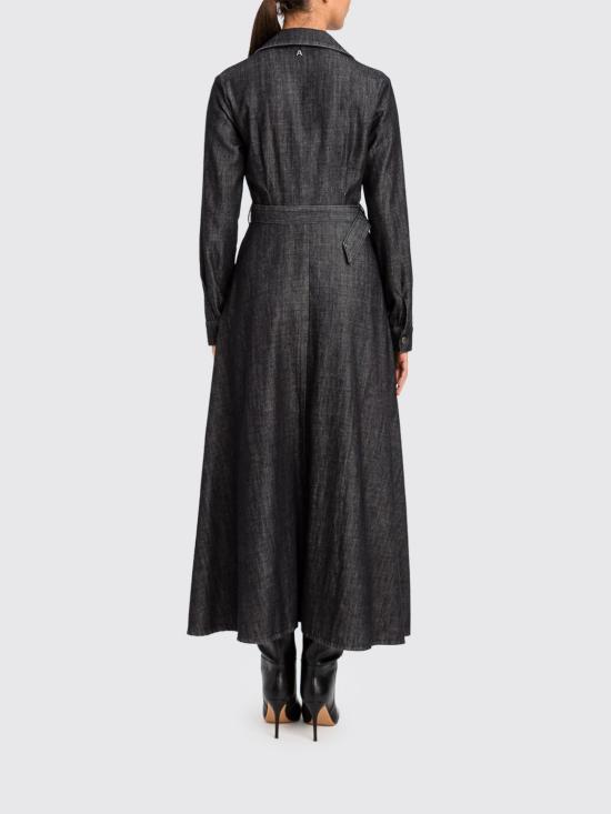 26FW 액티튜드 트윈세트 롱 원피스 262AP2060 01103 Black - ACTITUDE TWINSET