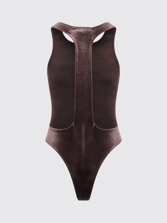 26FW 안다마네 바디수트 티셔츠 T200785ATJP198 641 Brown - ANDAMANE