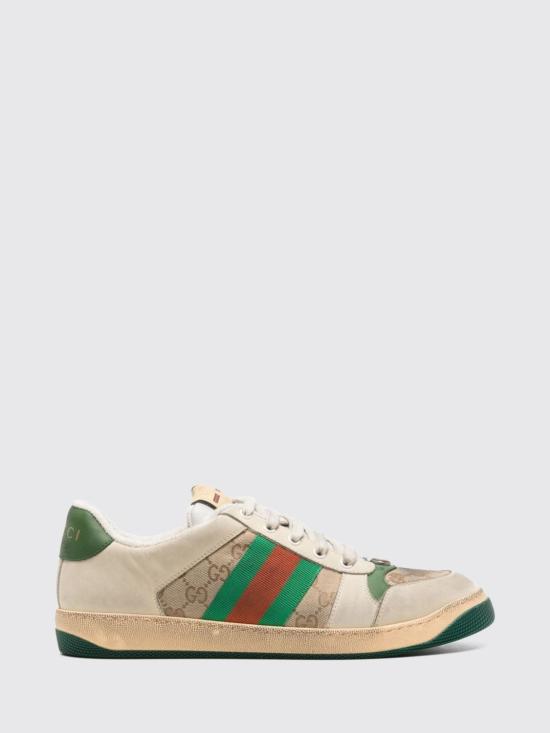 26FW 구찌 스크리너 GG 캔버스 디스트레스드 스니커즈 5465519Y920 9666 White