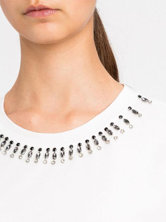 26FW 액티튜드 트윈세트 반팔 티셔츠 262AP2480 00526 White - ACTITUDE TWINSET
