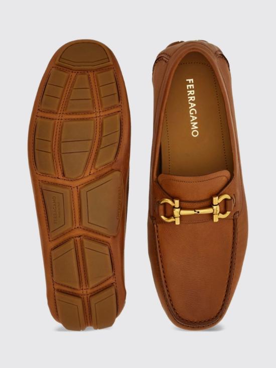 26FW 살바토레 페라가모 간치니 드라이빙 슈즈 02C398 794903 173 Beige - SALVATORE FERRAGAMO