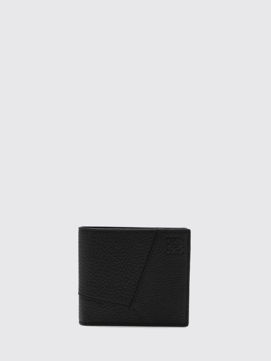 26FW 로에베 퍼즐 그레인 카프스킨 바이폴드 월렛 C510302X23 1100 Black