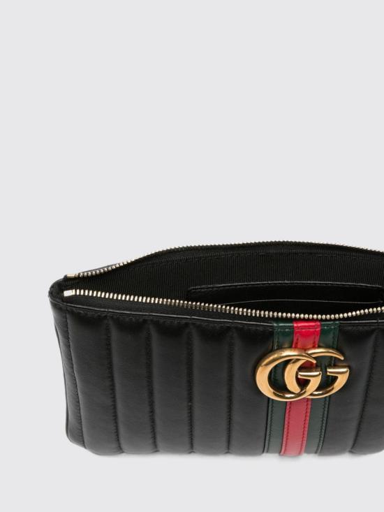 26FW 구찌 젯셋 GG 마몽 나파 스트랩 파우치 A006X2AAG8N 1068 Black - GUCCI