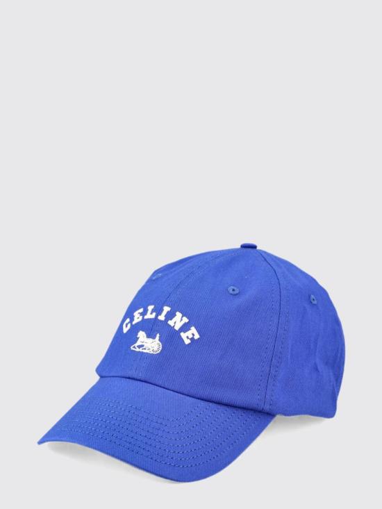 26FW 셀린느 로고 자수 코튼 베이스볼 캡 AA0N64Y68 07EE Royal Blue