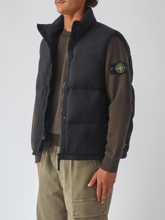 26FW 스톤 아일랜드 베스트 G100004S0483 V0029 Black - STONE ISLAND