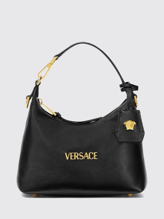 26FW 베르사체 VERSACE TAG 나파 호보백 10183021A13171 1B00V Black
