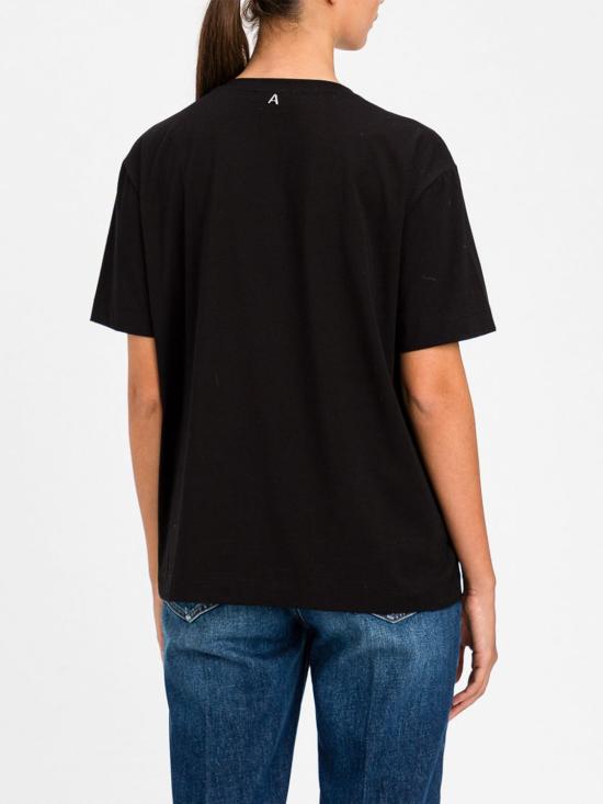 26FW 액티튜드 트윈세트 반팔 티셔츠 262AP2460 00006 Black - ACTITUDE TWINSET