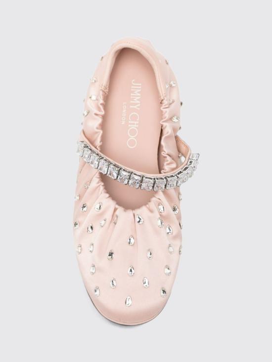 26FW 지미추 플랫 슈즈 JADEBALLERINAQEP MACARON CRYSTAL Pink - JIMMY CHOO